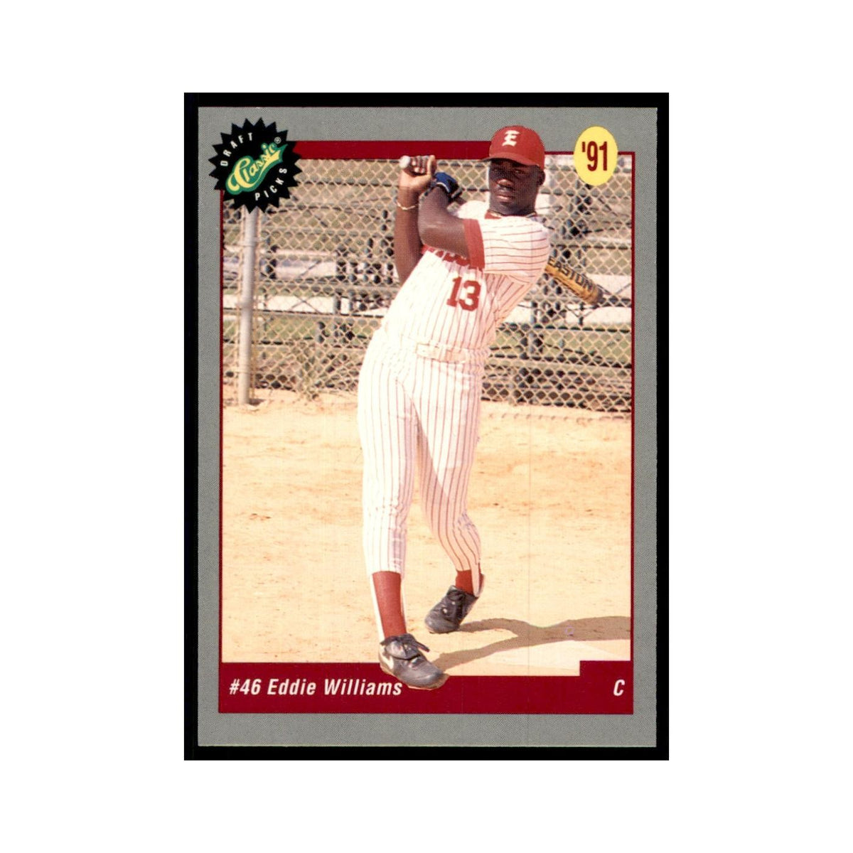 1991 Classic Draft Picks Eddie Williams Baseball Cards #41