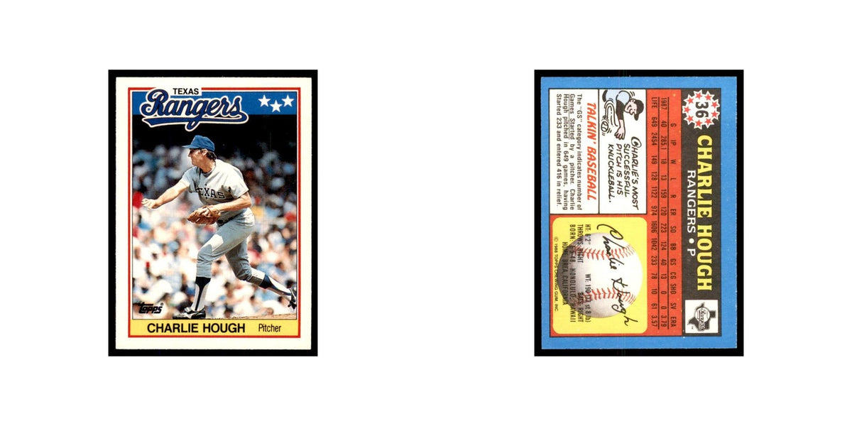 1988 Topps American Charlie Hough Baseball Cards #36.0