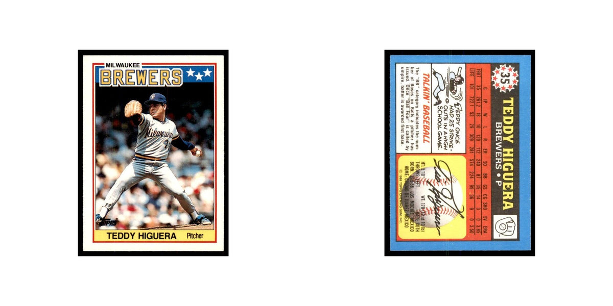1988 Topps American Teddy Higuera Baseball Cards #35.0