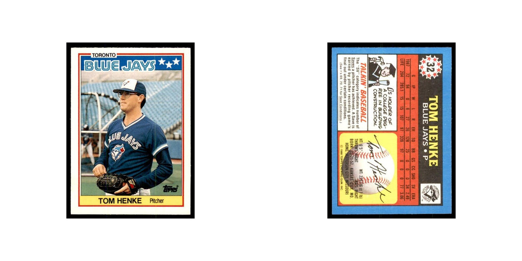 1988 Topps American Tom Henke Baseball Cards #32.0