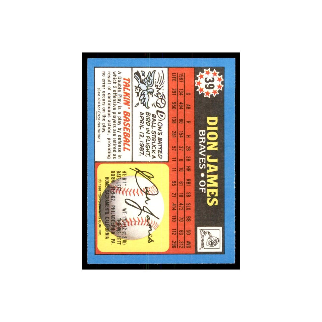 1988 Topps American Dion James Baseball Cards #39.0