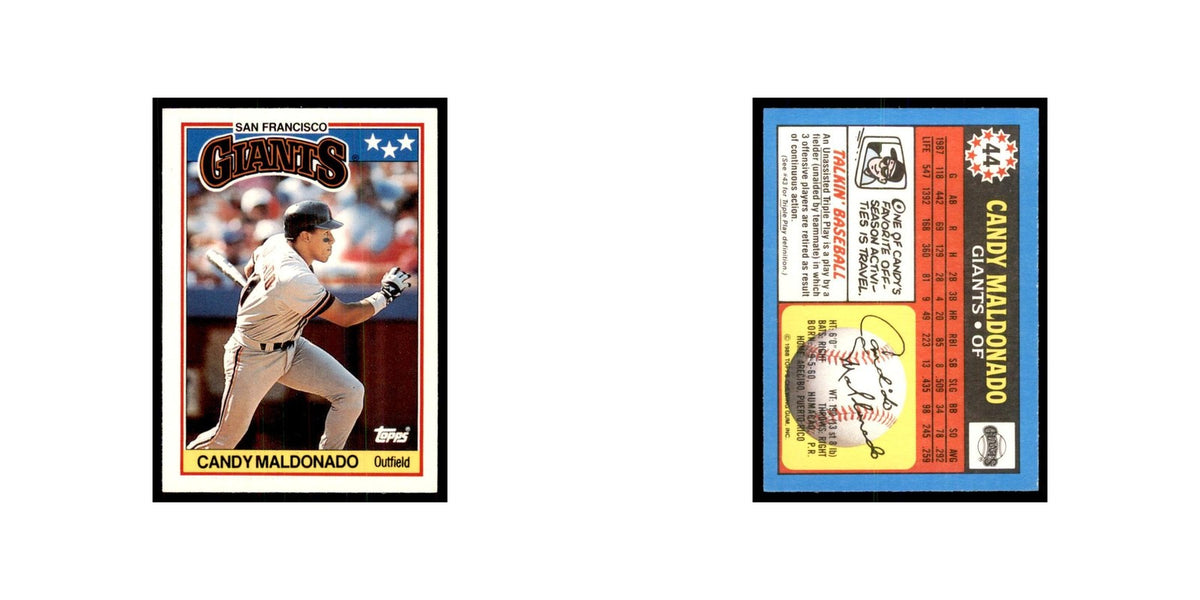 1988 Topps American Candy Maldonado Baseball Cards #44.0