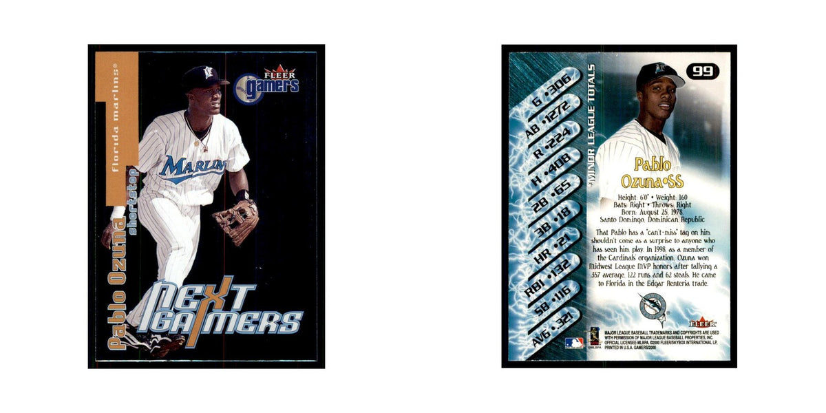 2000 Fleer Gamers Pablo Ozuna Baseball Cards #99