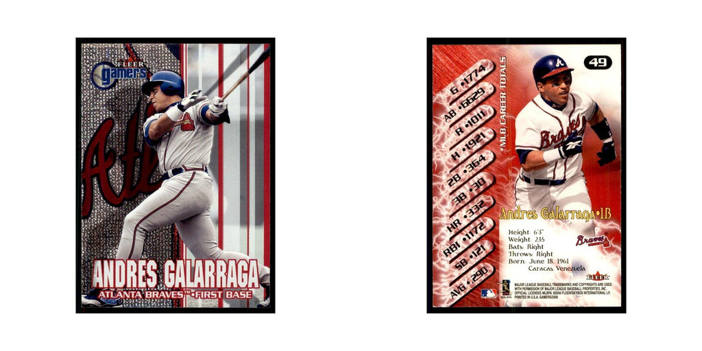 2000 Fleer Gamers Andres Galarraga Baseball Cards #49
