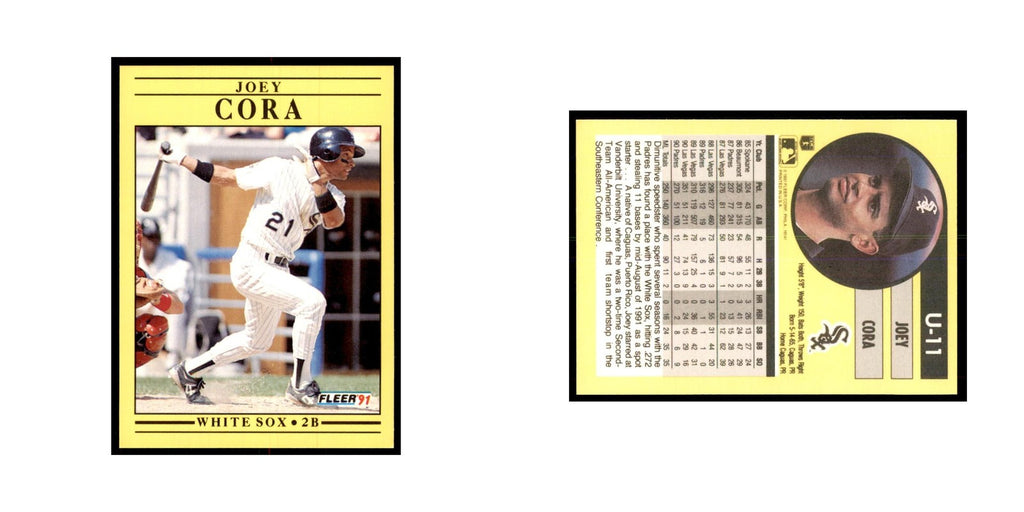 1991 Fleer Update Joey Cora Baseball Cards #U-11