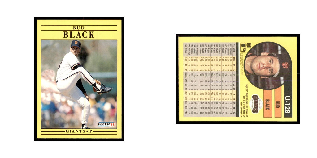 1991 Fleer Update Bud Black Baseball Cards #U-128