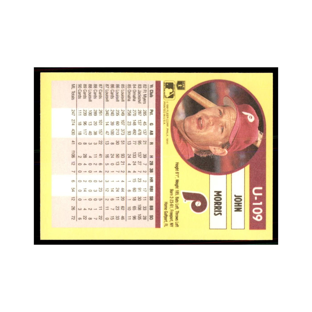 1991 Fleer Update John Morris Baseball Cards #U-109