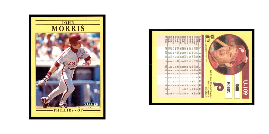 1991 Fleer Update John Morris Baseball Cards #U-109