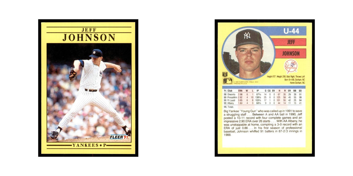 1991 Fleer Update Jeff Johnson Baseball Cards #U-44