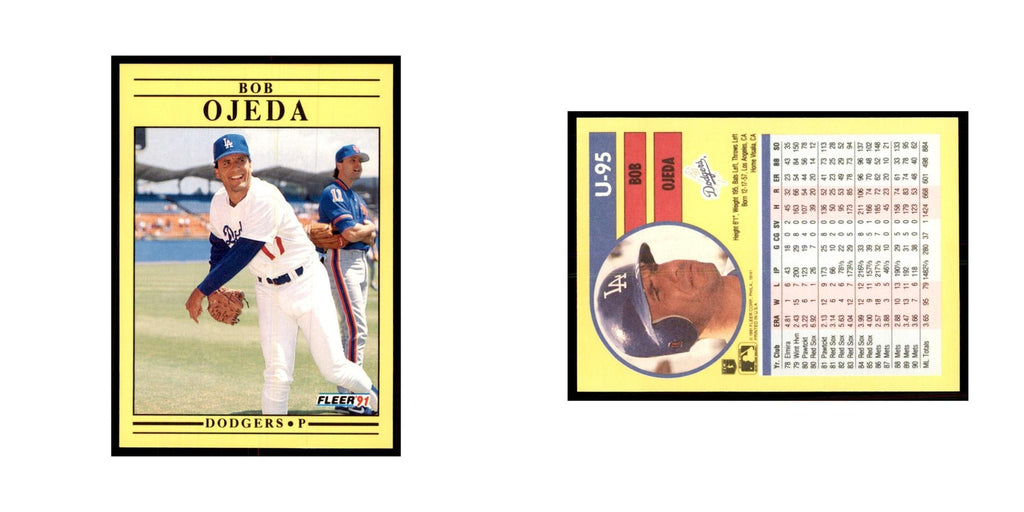 1991 Fleer Update Bob Ojeda Baseball Cards #U-95