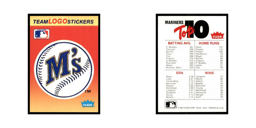 1991 Fleer Update Mariners: Baseball Cards #nan