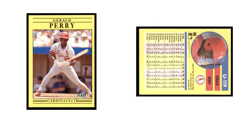 1991 Fleer Update Gerald Perry Baseball Cards #U-119