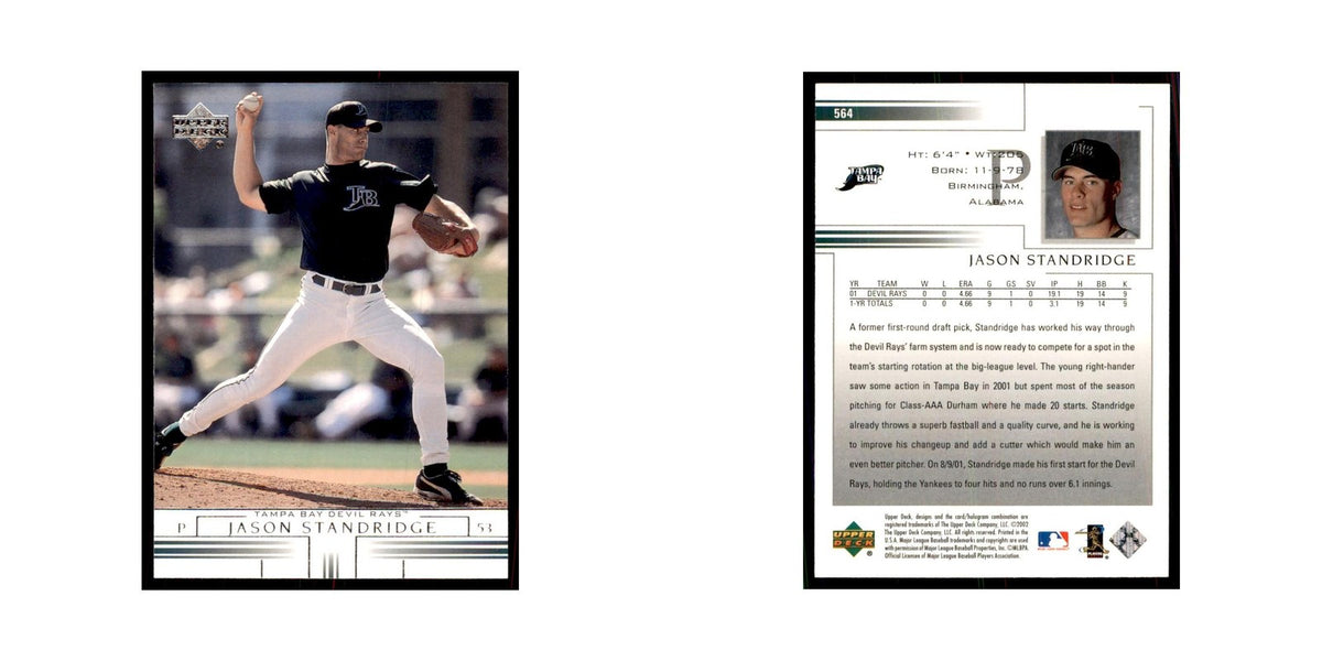 2002 Upper Deck Jason Standridge Baseball Cards #564