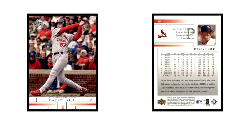 2002 Upper Deck Darryl Kile Baseball Cards #652