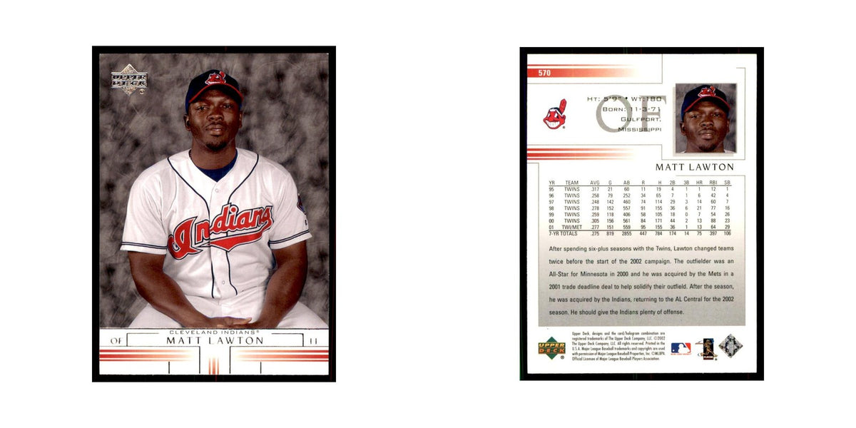 2002 Upper Deck Matt Lawton Baseball Cards #570