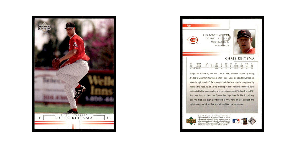 2002 Upper Deck Chris Reitsma Baseball Cards #719