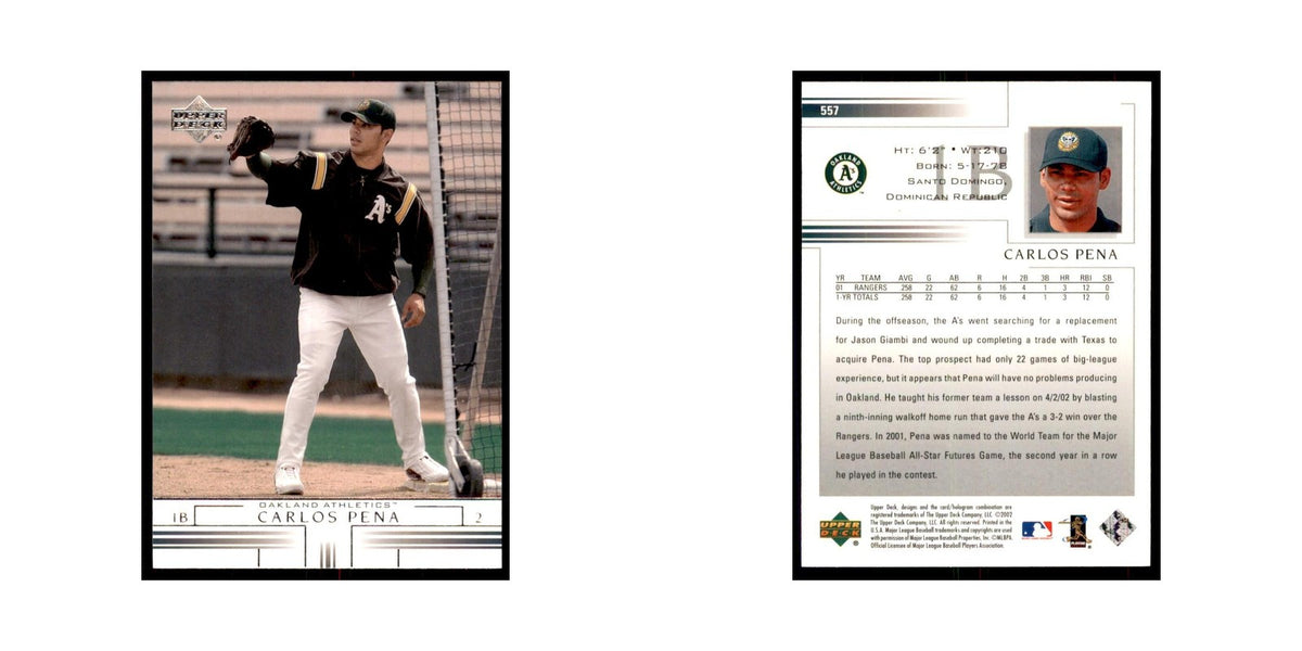 2002 Upper Deck Carlos Pena Baseball Cards #557