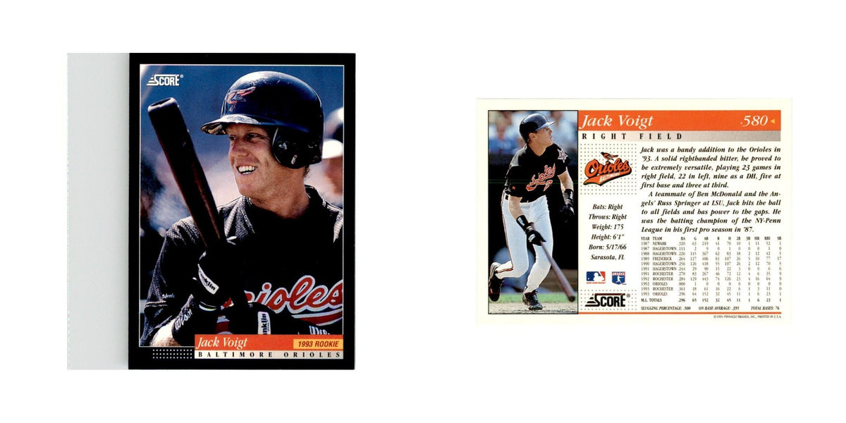 1994 Score Jack Voigt Baseball Cards #580