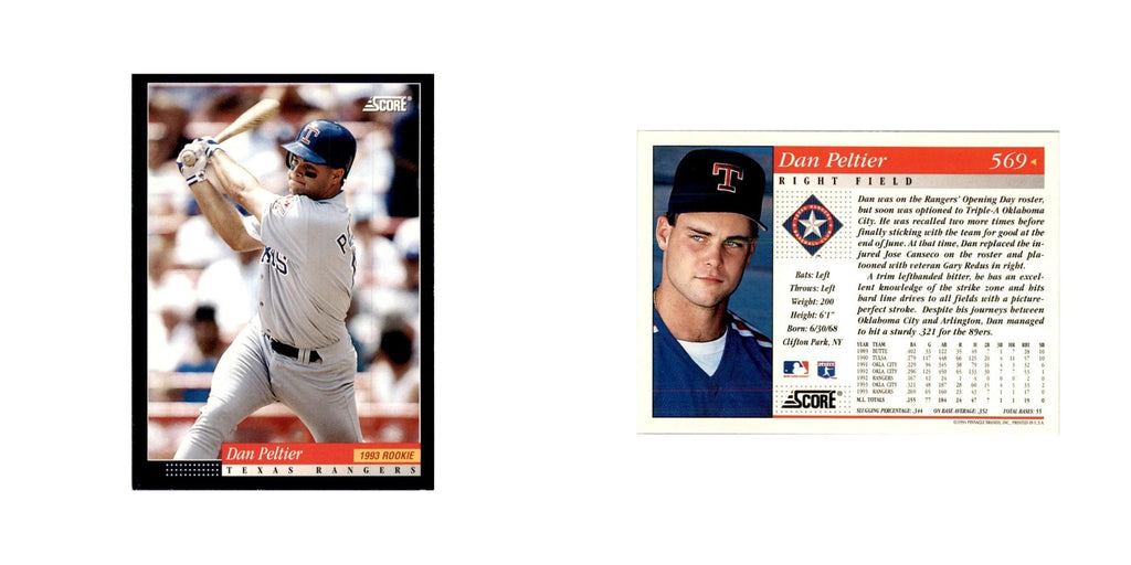 1994 Score Dan Peltier Baseball Cards #569
