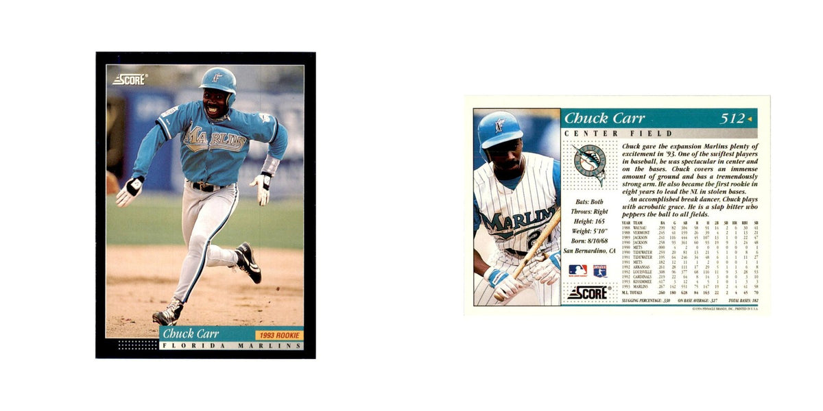 1994 Score Chuck Carr Baseball Cards #512