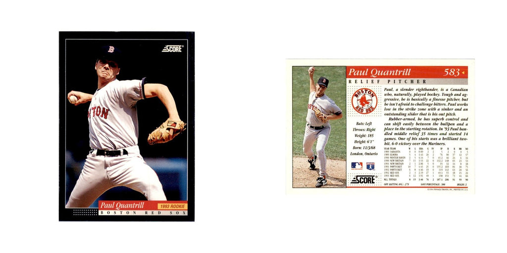 1994 Score Paul Quantrill Baseball Cards #583