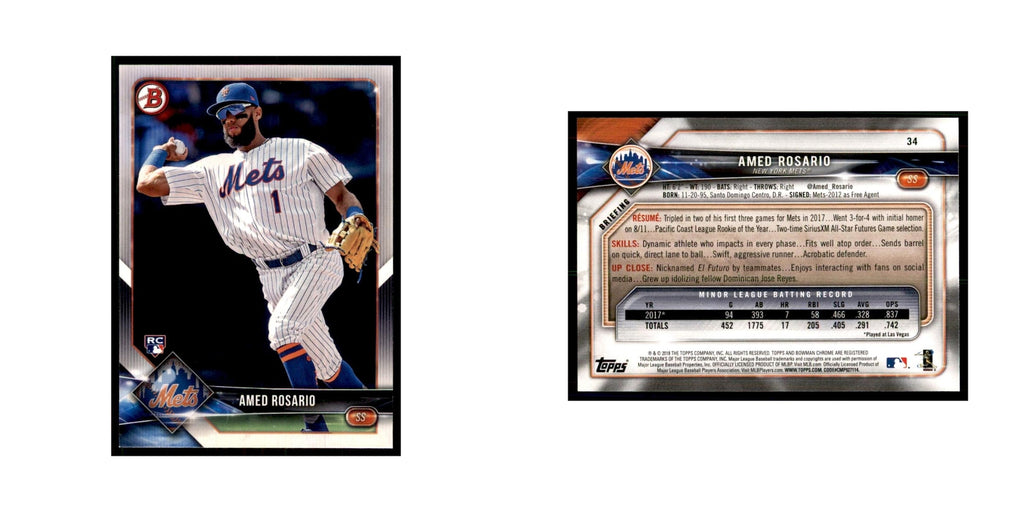 2018 Bowman Amed Rosario Baseball Cards #34