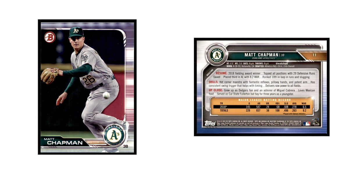 2019 Bowman: Matt Chapman Baseball Cards #11