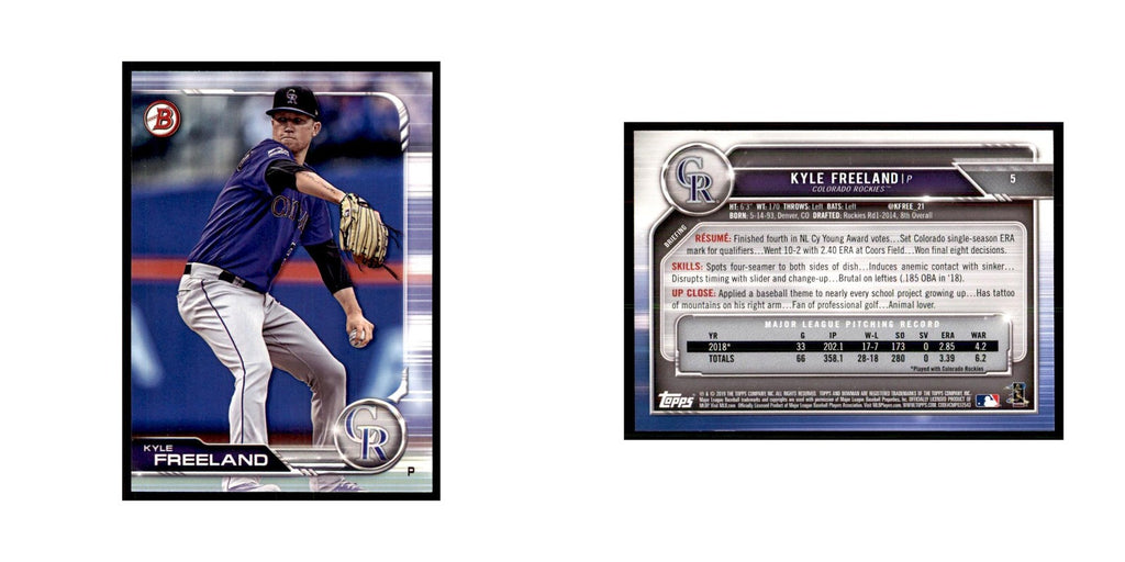 2019 Bowman Kyle Freeland Baseball Cards #5