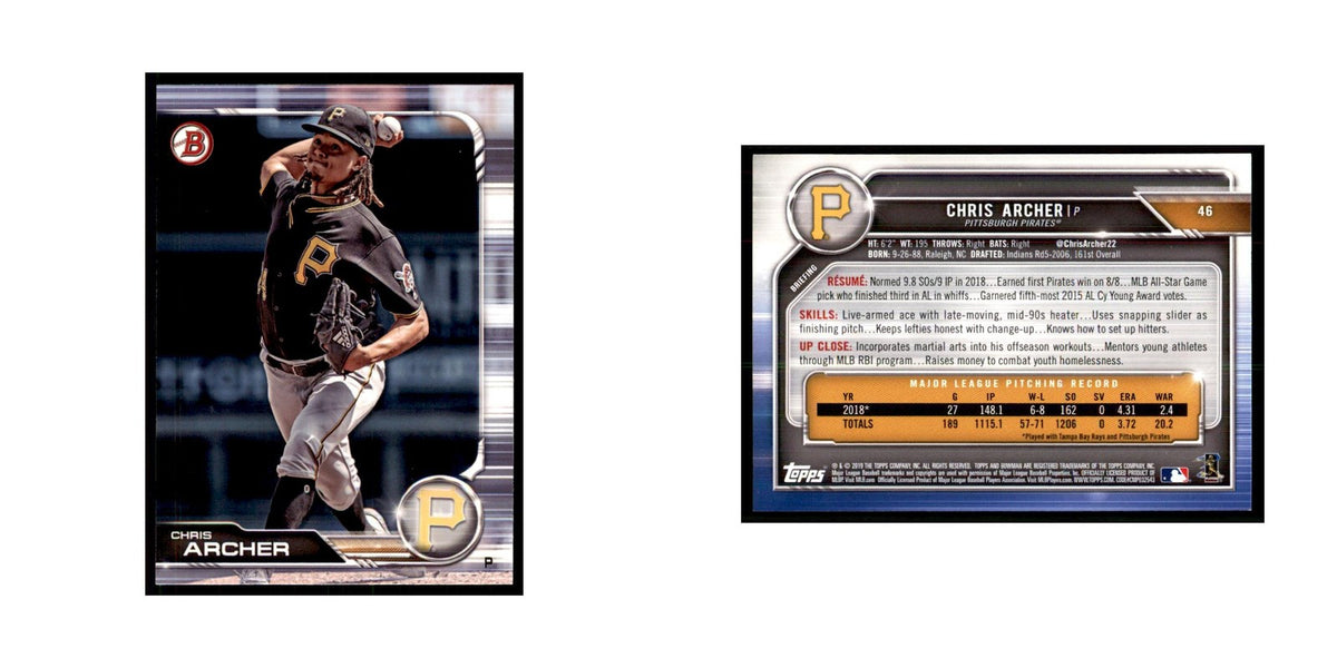 2019 Bowman Chris Archer Baseball Cards #46