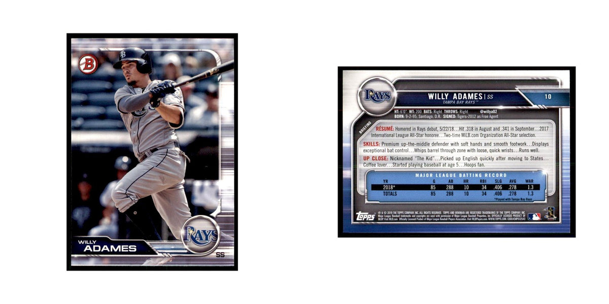 2019 Bowman Willy Adames Baseball Cards #10