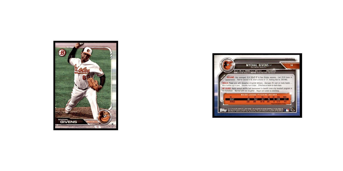 2019 Bowman Mychal Givens Baseball Cards #56