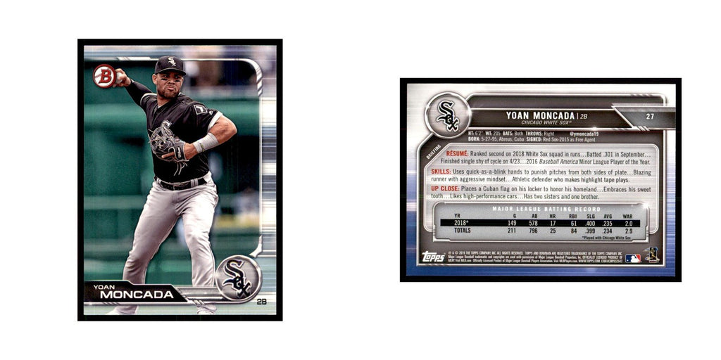 2019 Bowman Yoan Moncada Baseball Cards #27