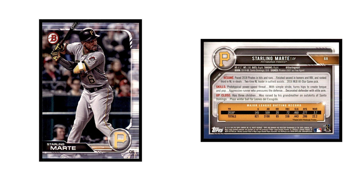 2019 Bowman Starling Marte Baseball Cards #68