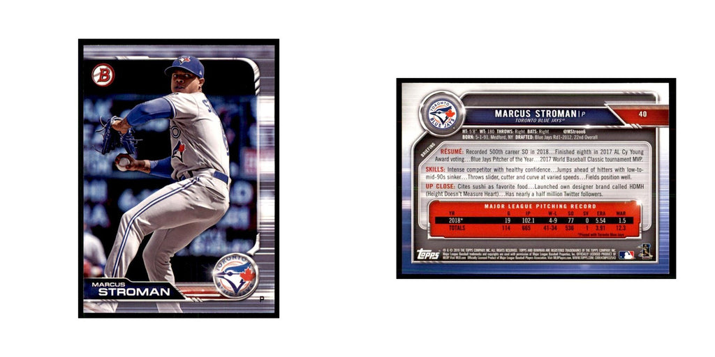 2019 Bowman. Marcus Stroman Baseball Cards #40