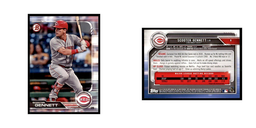 2019 Bowman. Scooter Gennett Baseball Cards #8