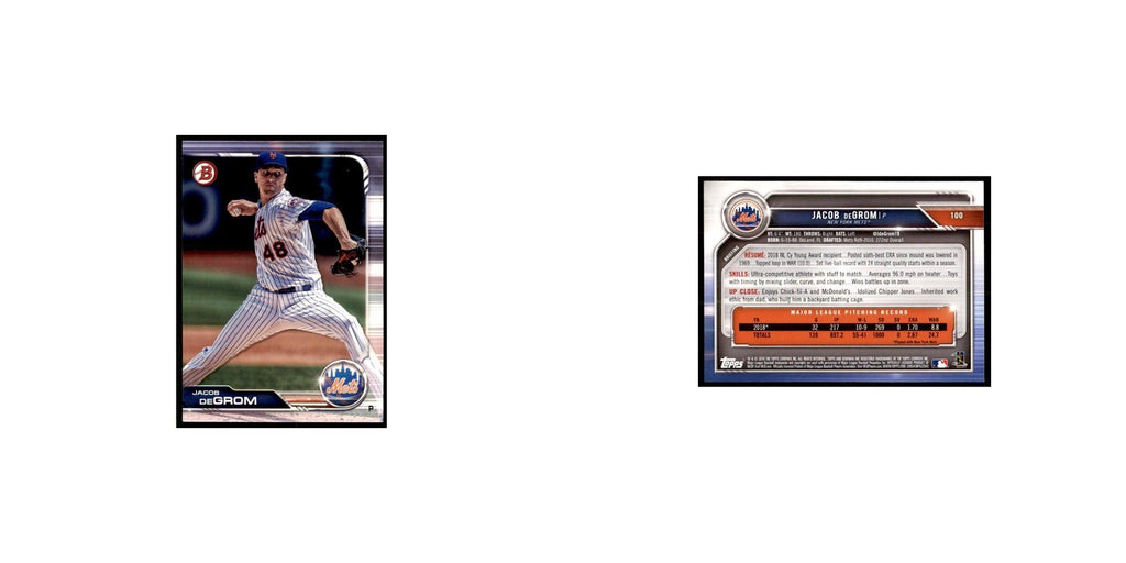 2019 Bowman. Jacob deGrom Baseball Cards #100