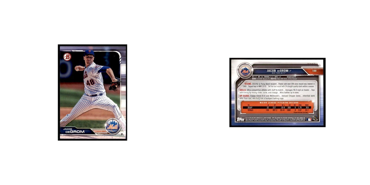 2019 Bowman. Jacob deGrom Baseball Cards #100
