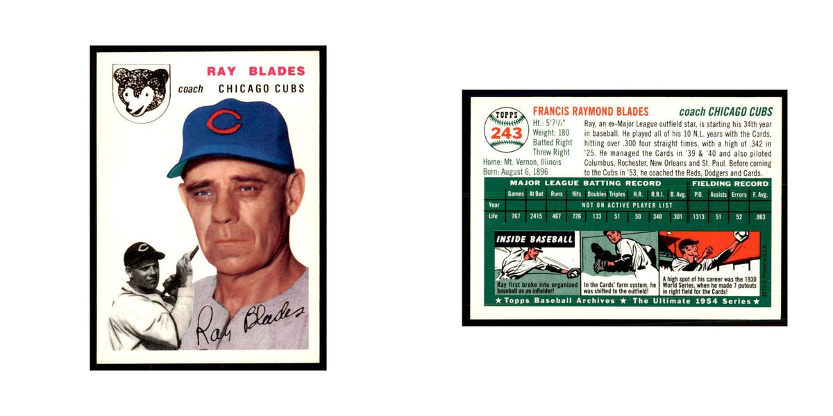 1994 Topps Archives Ray Blades Baseball Cards #243