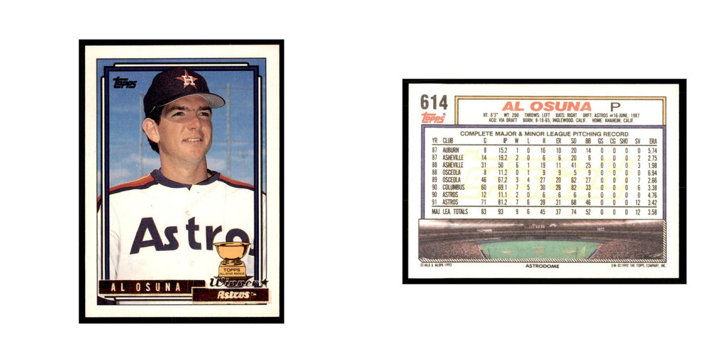 1992 Topps Gold Al Osuna Baseball Cards #614