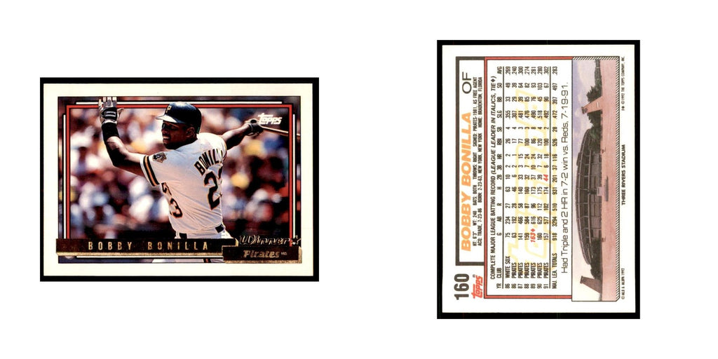 1992 Topps Gold Bobby Bonilla Baseball Cards #160