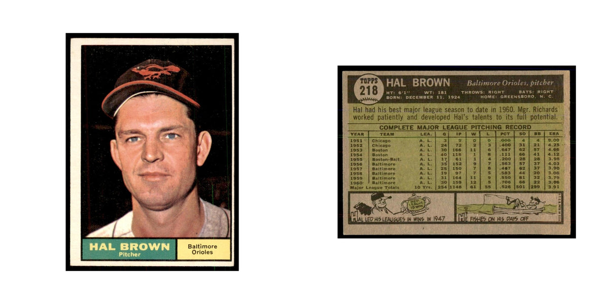 1961 Topps Hal Brown Orioles #218