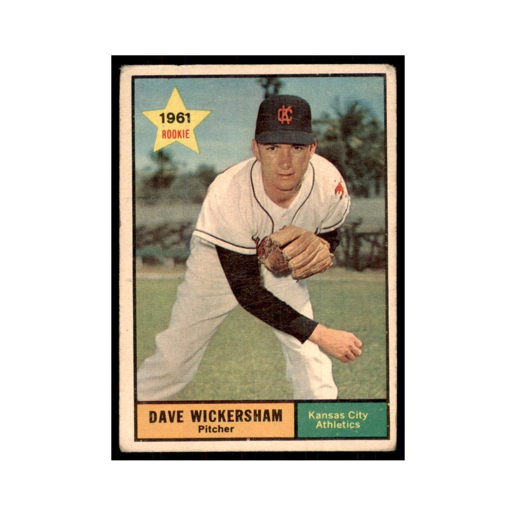 1961 Topps Dave Wickersham RC Kansas City Athletics #381
