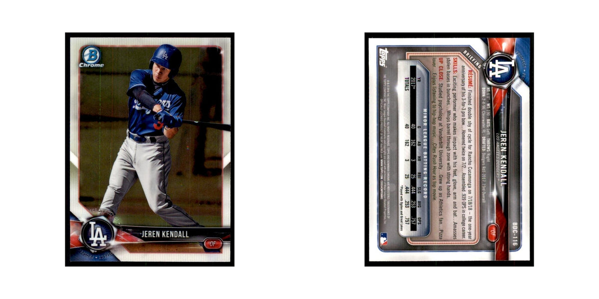 2018 Bowman Draft Chrome Jeren Kendall Dodgers #BDC-116