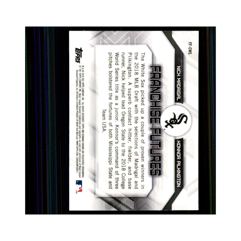 2018 Bowman Draft Franchise Futures Nick Madrigal/Konnor Pilkington White Sox