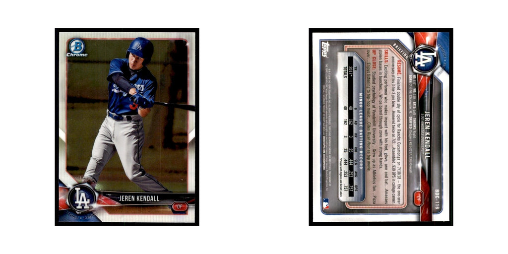 2018 Bowman Draft Chrome Jeren Kendall Dodgers #BDC-116