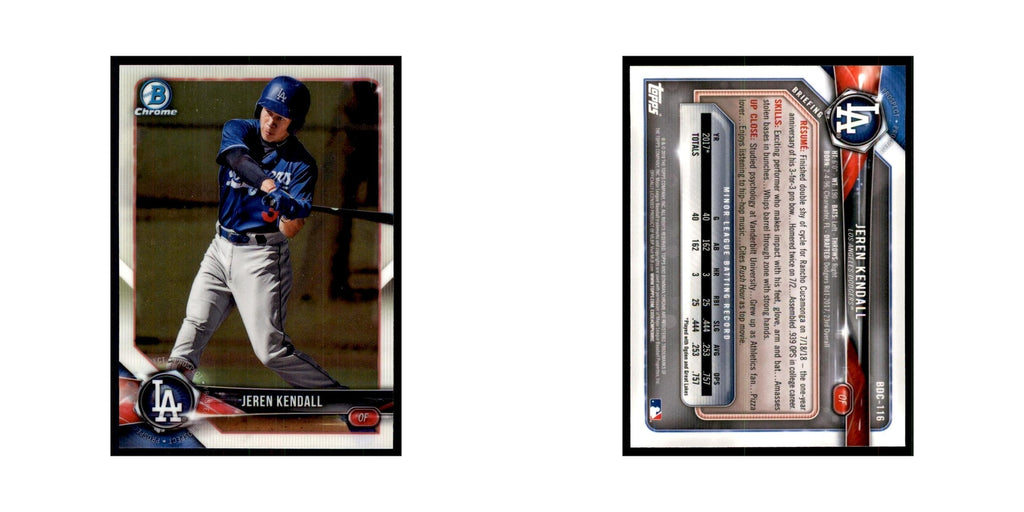 2018 Bowman Draft Chrome Jeren Kendall Dodgers #BDC-116