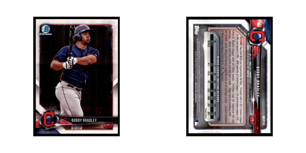 2018 Bowman Chrome Prospects Bobby Bradley Indians #BCP24