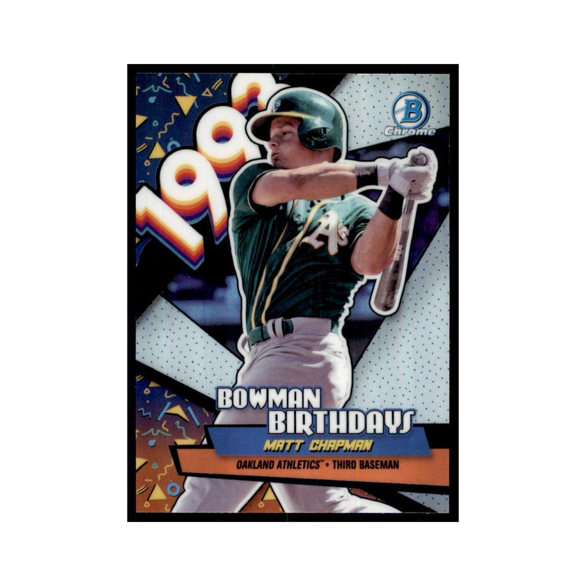 2018 Bowman Chrome Birthdays Matt Chapman Athletics #BB-MCH