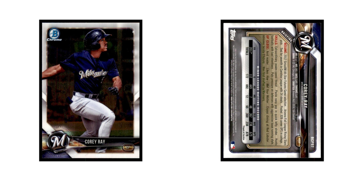 2018 Bowman Chrome Prospects Corey Ray Brewers #BCP97