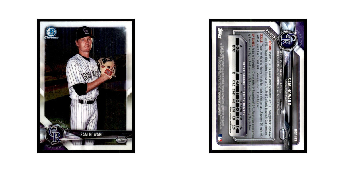 2018 Bowman Chrome Prospects Sam Howard Rockies #BCP109